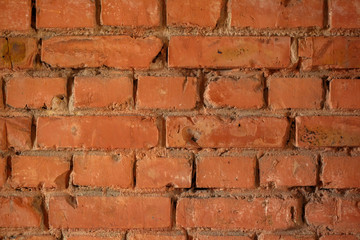 Obraz premium Part of a red brick wall. Texture background. Pattern
