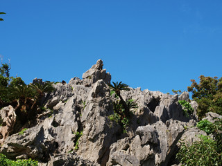 Lion King out of stone, Okinawa, Japan
