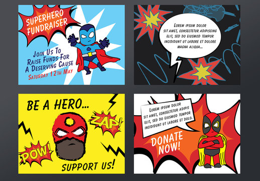 4 Superhero-Themed Event Posters