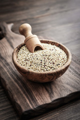 White Raw quinoa seeds