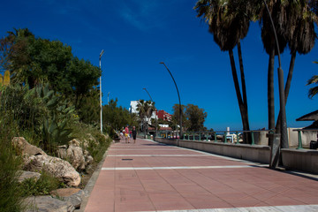 Estepona. A sunny day in the street of Estepona. Malaga, Costa del Sol, Andalusia, Spain. Picture taken – 18 april 2018.