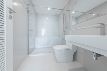 Naklejka na ściany i meble Beautiful Large Bathroom in Luxury Home