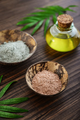 Different cosmetic clay