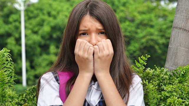 Hispanic Girl Student Afraid