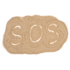 Sand word sos rest vacation