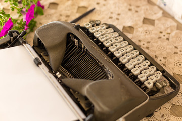 Writing concept. Retro typewriter.