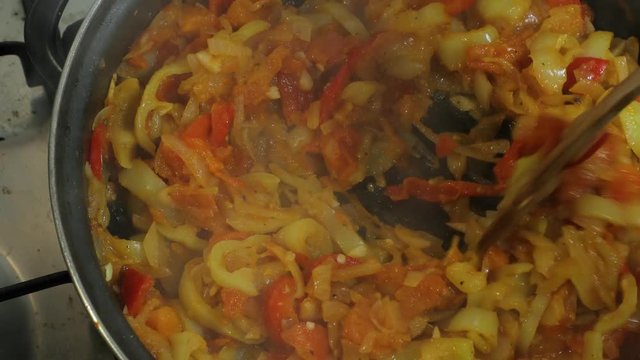 Cooking Vegetable Lecho