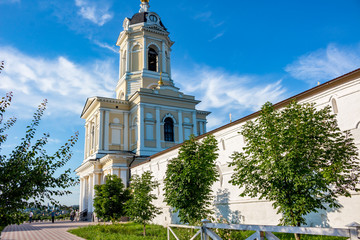SERPUHOV, RUSSIA - AUGUST 2017: Vysotsky monastery (Vysotskiy monastyr). Orthodox monastery in Serpukhov
