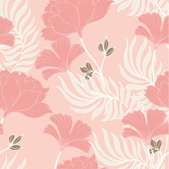 Abstract elegance pattern with floral background.
