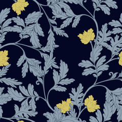 Abstract elegance pattern with floral background.