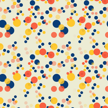 Celebration confetti seamless pattern. Abstract geometry series.