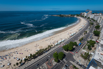 View of the Famous Copacabana Beach in Rio de Janeiro, Brazil