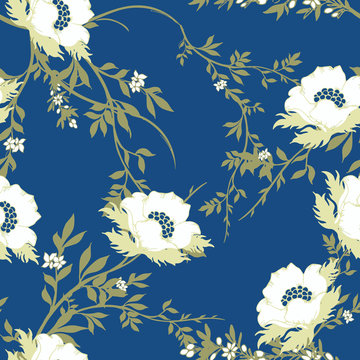 Abstract elegance pattern with floral background.
