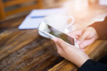 Woman use of smart phone