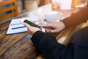 Woman use of smart phone