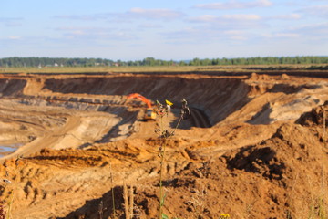 Sand quarry. Mining
