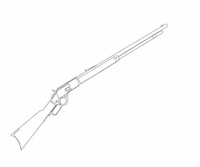 Old rifle. Wincheser.