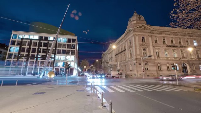 Timelapse of traffic on Marsala Tita street, Zagreb