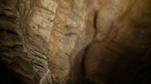 The rock formations in the Ruby Falls  Chattanooga