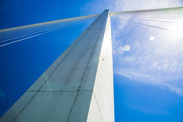 Obraz premium Cześć chłopaki, idźcie na podniebny most z pomostami