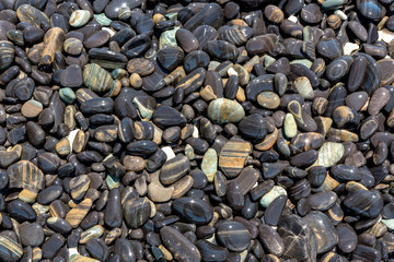 Close-up of pebbles stone background