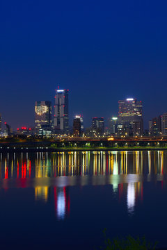 Night view of Seoul from Han River