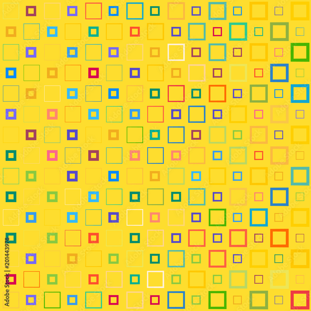 Poster Abstract background with colorful squares and wavy thickness gradient