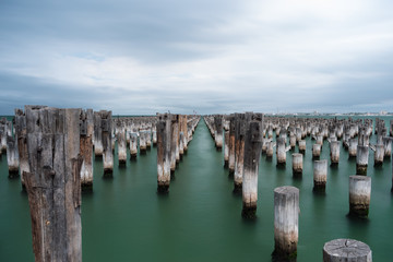 Obraz premium Long Exposure at Princes Pier, Port Melbourne, Australia