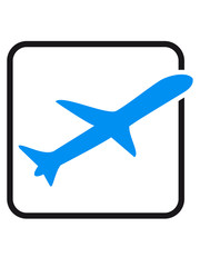 button logo flugzeug fliegen pilot maschine jumbo jet silhuette schwarz umriss urlaub ferien reise