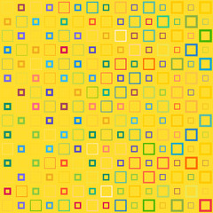 Abstract background with colorful squares and wavy thickness gradient