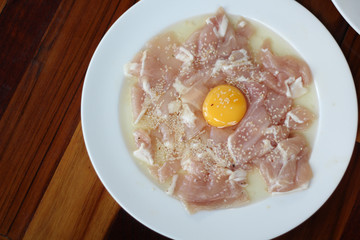 Marinated pork eggs