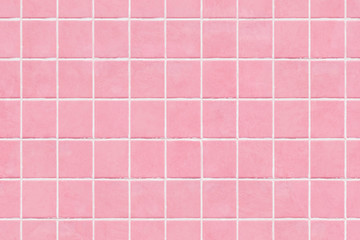 Pink tile wall texture background