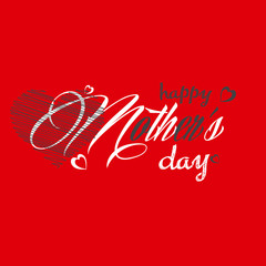 Happy Mother's Day greeting card design. Vector illustration
