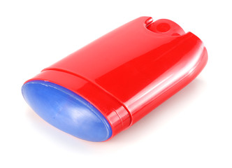 red man deodorant isolated on white background