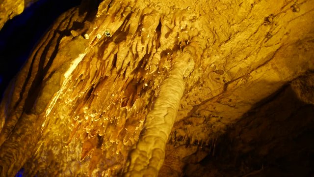 Tall limestone stalagmite at Ruby Falls
