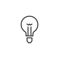 Light bulb idea outline icon. linear style sign for mobile concept and web design. Lamp simple line vector icon. Symbol, logo illustration. Pixel perfect vector graphics
