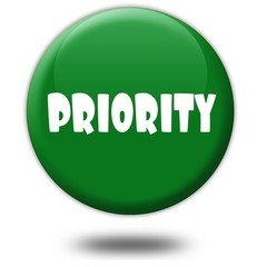 PRIORITY on green 3d button.