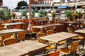 Outdoor cafe in Oslo city