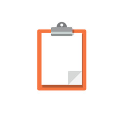 Clipboard vector icon. Paper, document, note isolated on white. Modern trendy flat style. Blank sheet. Vector illustration for web, web site, banner, mobile app, UI, message template