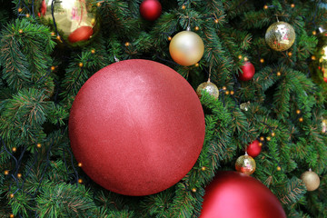 Obraz na płótnie Canvas Closeup of Christmas-tree decorations.