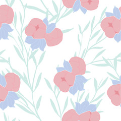 Abstract elegance pattern with floral background.