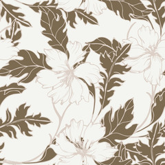 Abstract elegance pattern with floral background.