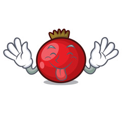 Tongue out red currant mascot cartoon