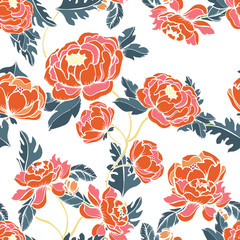 Abstract elegance pattern with floral background.