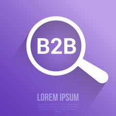 Finance Concept: Magnifying Optical Glass With Words B2b