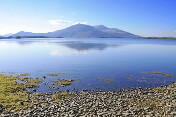 Lake with mountains in Killarney, Ireland