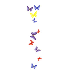 Summer Background with Colorful Butterflies. Simple Feminine Pattern for Card, Invitation, Print. Trendy Decoration with Beautiful Butterfly Silhouettes. Vector Background with Moth