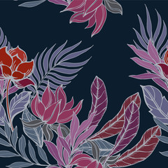 Abstract elegance pattern with floral background.