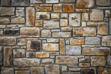 abstraction wall fence built of natural stone background