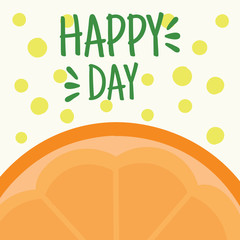 Happy day with Orange fruit